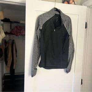 Black and Heather Gray Athletic Half-Zip Pullover sweaty betty